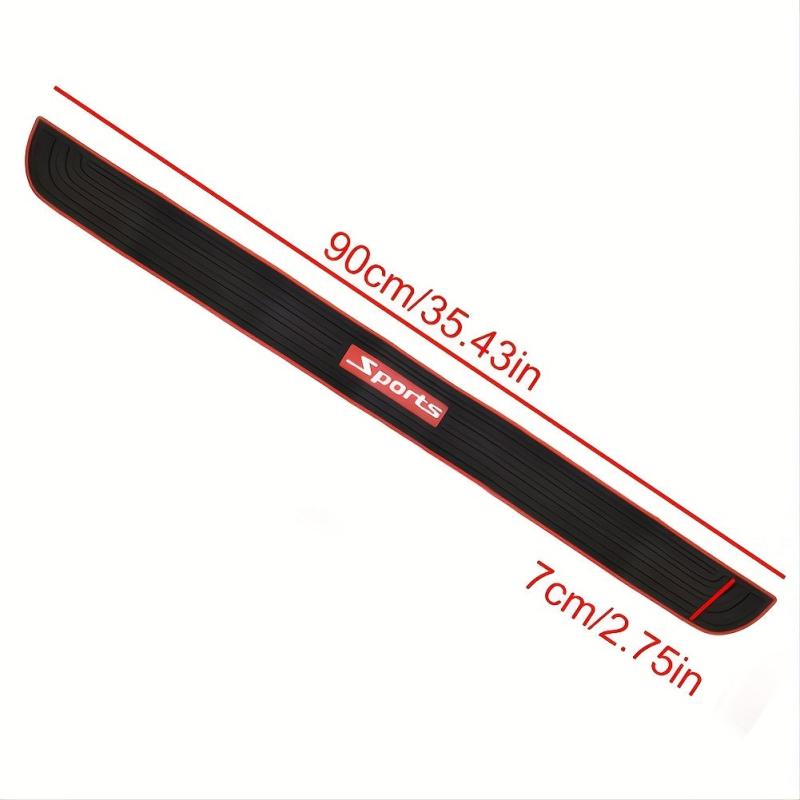 Car Trunk Door Sill Protector Rubber Strip Sticker Bumper Guard 3