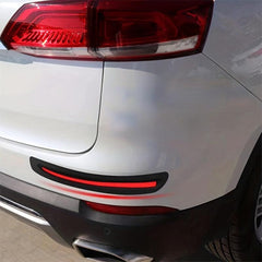 2pcs Car Bumper Protection Strip Soft Rubber Sticker