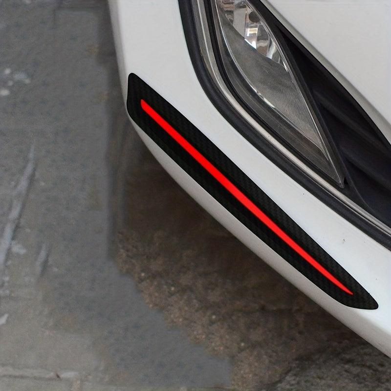 2pcs Car Bumper Protection Strip Soft Rubber Sticker