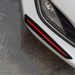 2pcs Car Bumper Protection Strip Soft Rubber Sticker