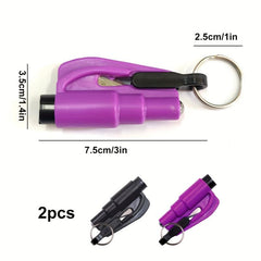 2 Packs Purple Mini Safety Hammer Car Safety Hammer Portable Lifesaving Hammer
