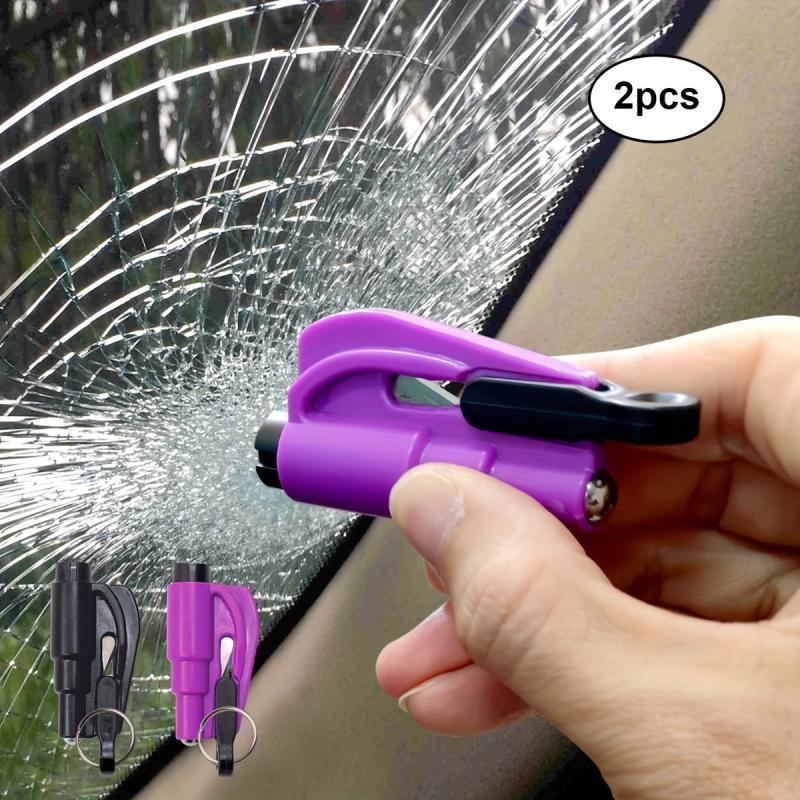 2 Packs Purple Mini Safety Hammer Car Safety Hammer Portable Lifesaving Hammer