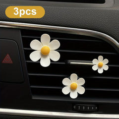 3pcs Flower Daisy Car Air Freshener Clips