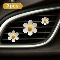 3pcs Flower Daisy Car Air Freshener Clips