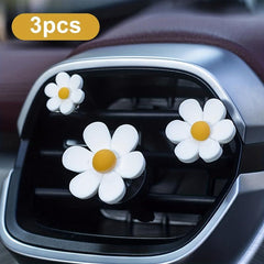3pcs Flower Daisy Car Air Freshener Clips
