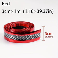 Car Stickers Anti Scratch Door Sill Protector Rubber Strip Carbon Fiber