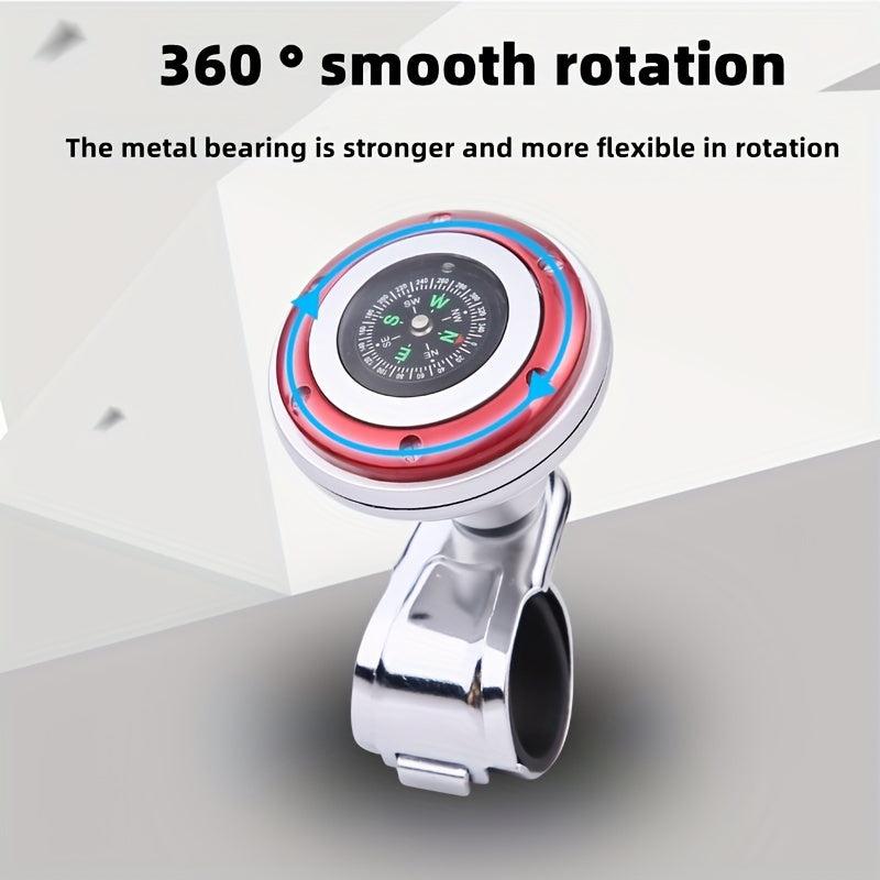 Car Steering Wheel Booster with Compass Labor-saving Ball