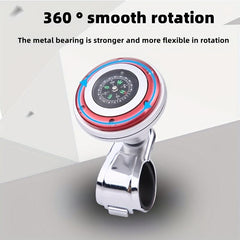Car Steering Wheel Booster with Compass Labor-saving Ball