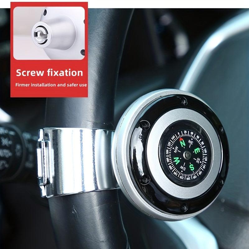 Car Steering Wheel Booster with Compass Labor-saving Ball