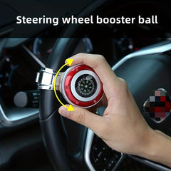 Car Steering Wheel Booster with Compass Labor-saving Ball