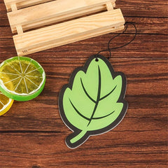 Vanilla Scent Car Air Freshener Tea Paper Auto Hanging Leaf Shape