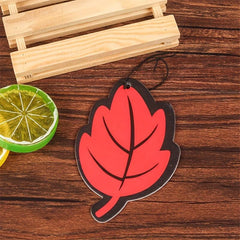 Vanilla Scent Car Air Freshener Tea Paper Auto Hanging Leaf Shape