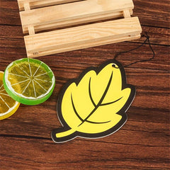 Vanilla Scent Car Air Freshener Tea Paper Auto Hanging Leaf Shape