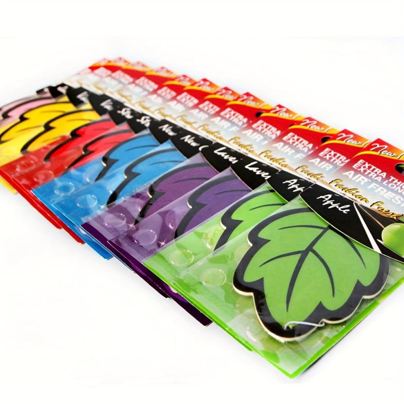 Vanilla Scent Car Air Freshener Tea Paper Auto Hanging Leaf Shape