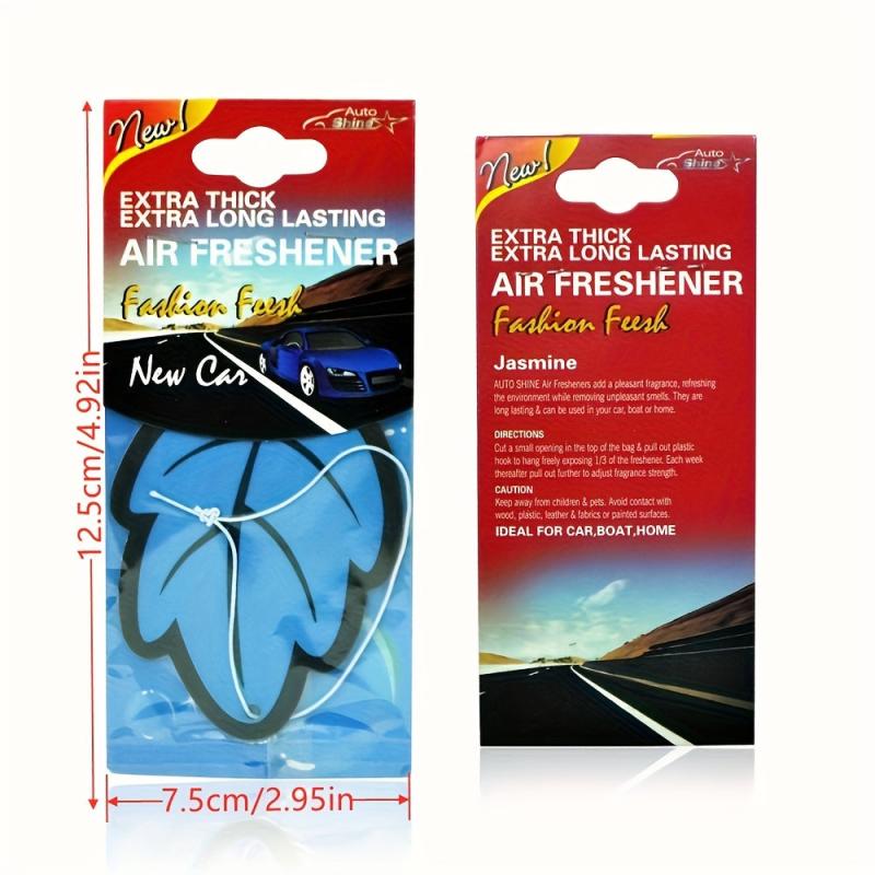 Vanilla Scent Car Air Freshener Tea Paper Auto Hanging Leaf Shape