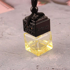 Colorful Glass Car Perfume Bottle with Water Cube Lid