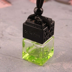 Colorful Glass Car Perfume Bottle with Water Cube Lid