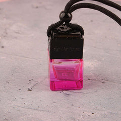 Colorful Glass Car Perfume Bottle with Water Cube Lid
