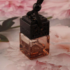 Colorful Glass Car Perfume Bottle with Water Cube Lid