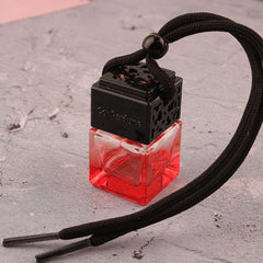 Colorful Glass Car Perfume Bottle with Water Cube Lid