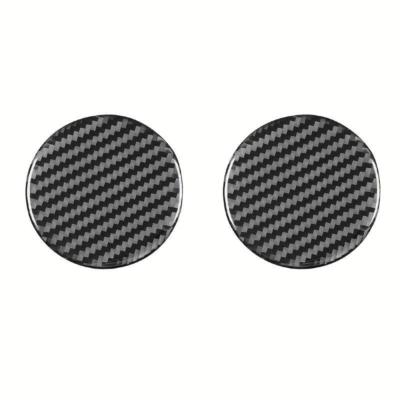 2 Pcs Carbon Fiber Car Coasters - Stylish Interior Upgrade