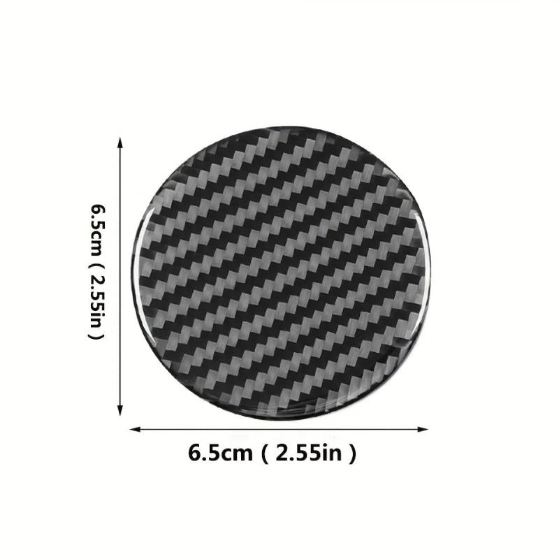 2 Pcs Carbon Fiber Car Coasters - Stylish Interior Upgrade