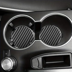 2 Pcs Carbon Fiber Car Coasters - Stylish Interior Upgrade