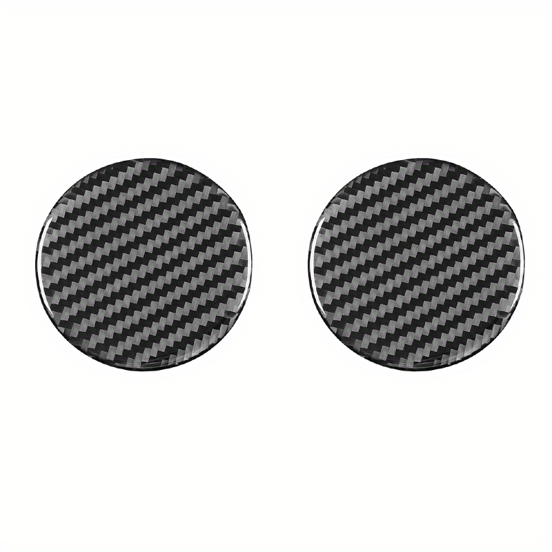 2 Pcs Carbon Fiber Car Coasters - Stylish Interior Upgrade