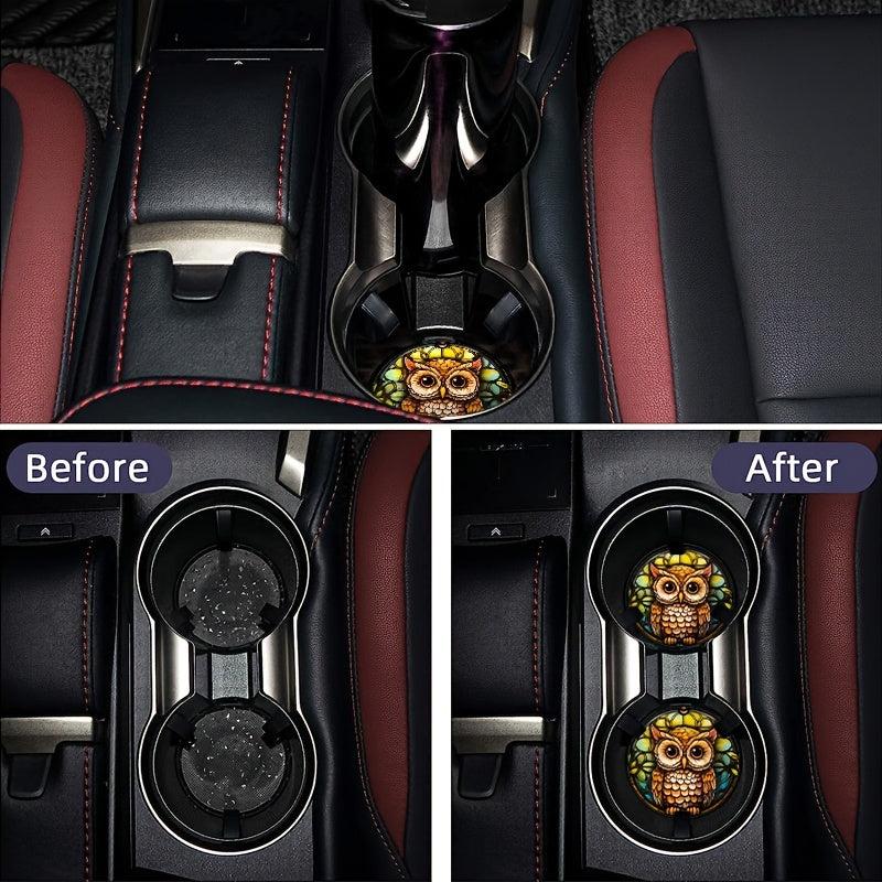 2pcs Owl Car Cup Coasters - Table Protection Gift