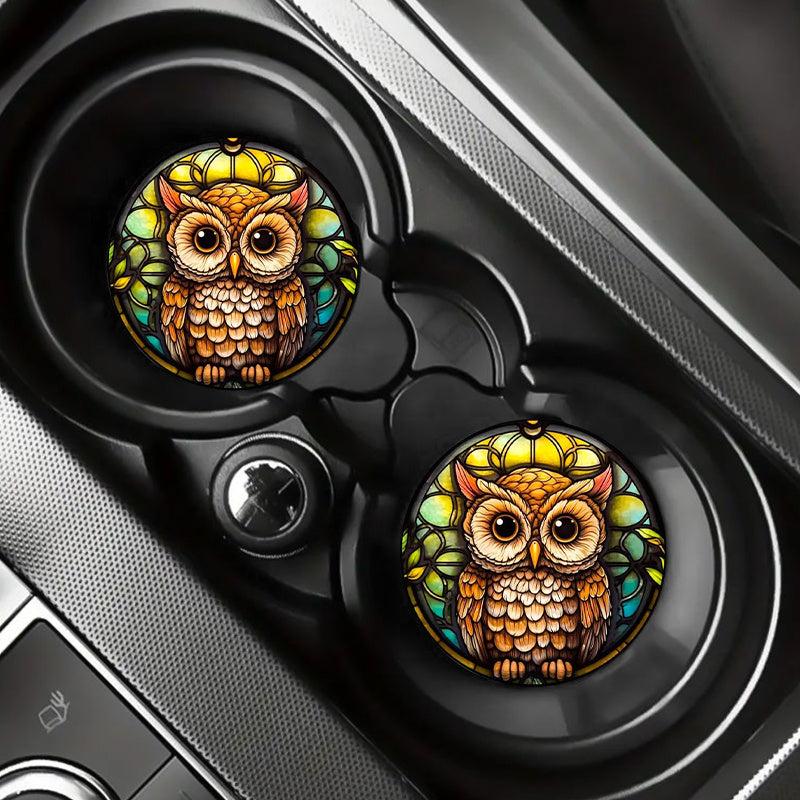 2pcs Owl Car Cup Coasters - Table Protection Gift