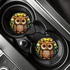 2pcs Owl Car Cup Coasters - Table Protection Gift