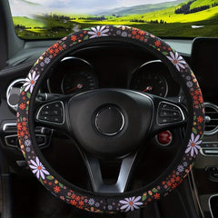 Chrysanthemum Steering Wheel Cover 37in-57in Universal Car Accessories Women