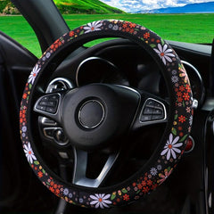 Chrysanthemum Steering Wheel Cover 37in-57in Universal Car Accessories Women