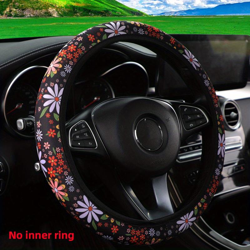 Chrysanthemum Steering Wheel Cover 37in-57in Universal Car Accessories Women