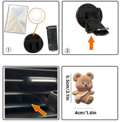 Bear Air Outlet Decorative Clip Car Air Freshener Car Aromatherapy Gift