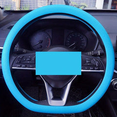 1pc Car Steering Wheel Silicone Cover Non-slip Protective Case