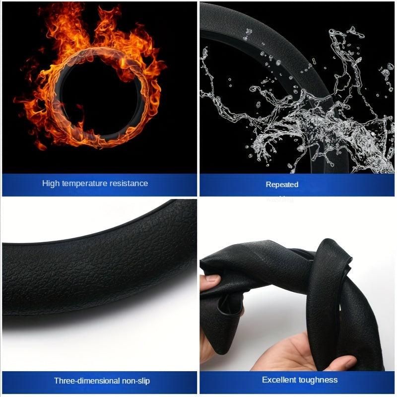 1pc Car Steering Wheel Silicone Cover Non-slip Protective Case