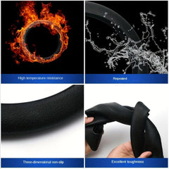 1pc Car Steering Wheel Silicone Cover Non-slip Protective Case