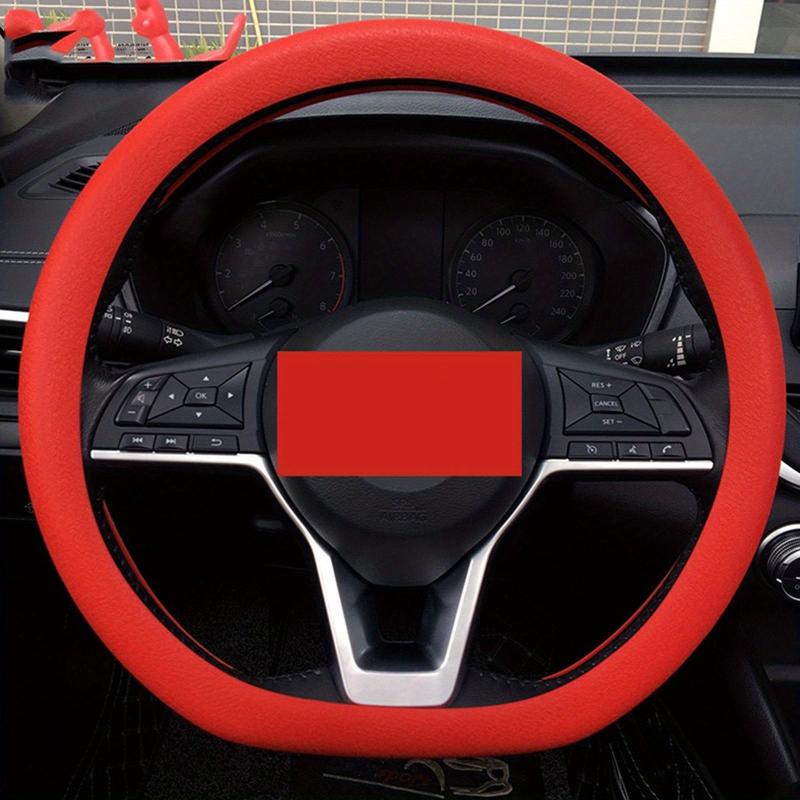 1pc Car Steering Wheel Silicone Cover Non-slip Protective Case