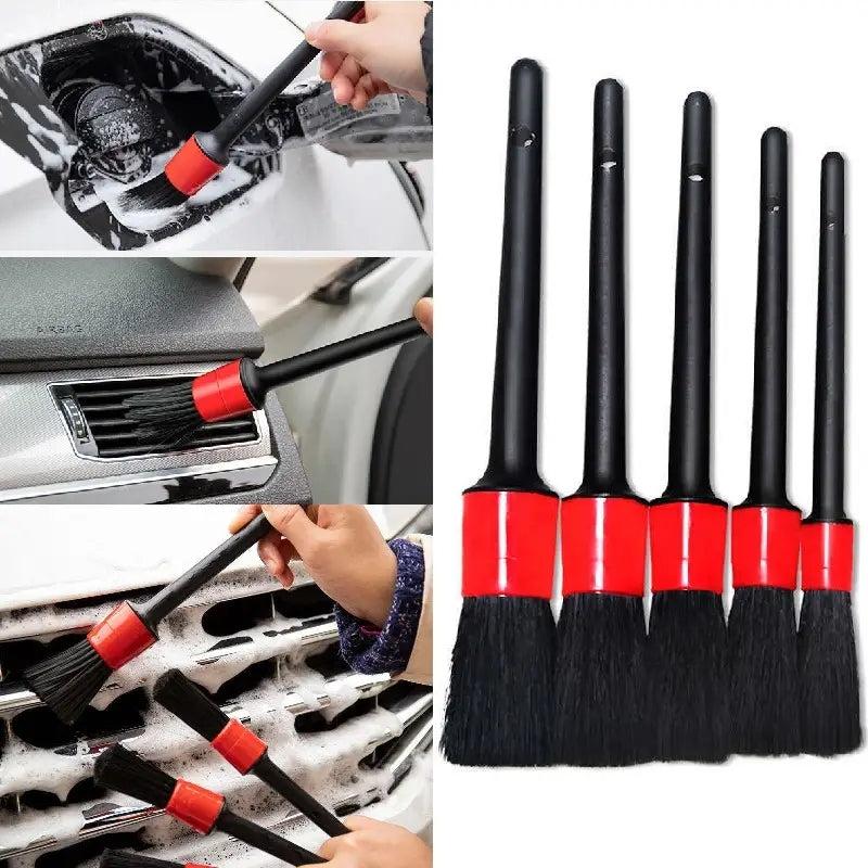 5pcs Car Interior Cleaning Brushes Air Outlet Dust Removal Brush