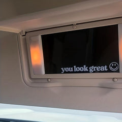 Car Rearview Mirror Makeup Mirror Decals You Look Great Decorative Stickers