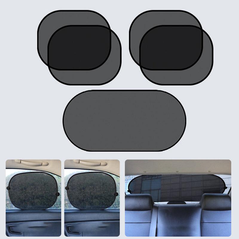 5pcs Car Mesh Sun Curtain Window Sun Protection Heat Insulation