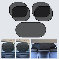 5pcs Car Mesh Sun Curtain Window Sun Protection Heat Insulation