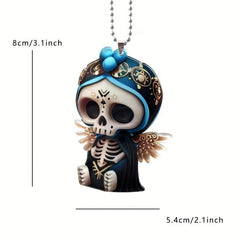 Winged Skull Halloween Car Pendant Decor