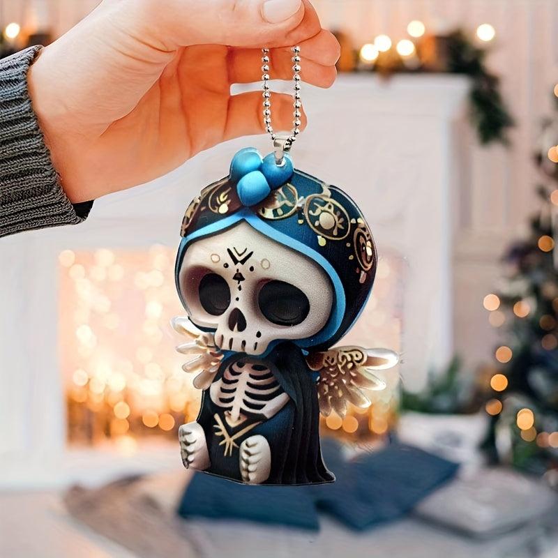 Winged Skull Halloween Car Pendant Decor