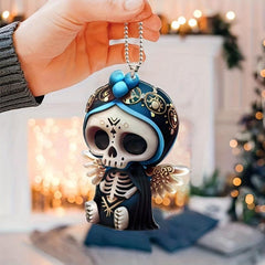 Winged Skull Halloween Car Pendant Decor