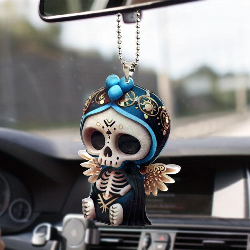 Winged Skull Halloween Car Pendant Decor
