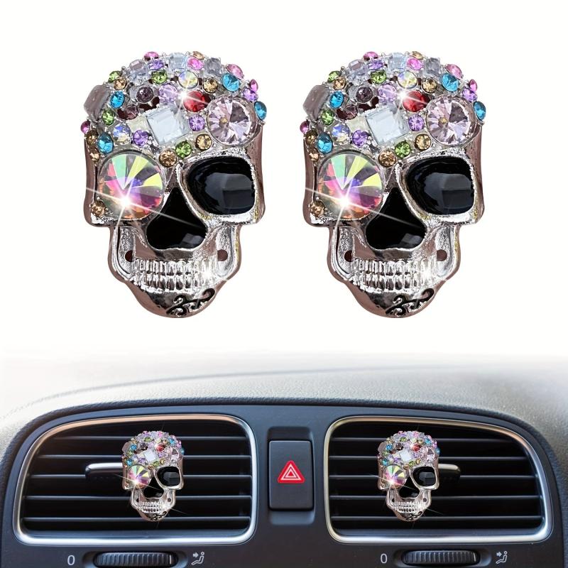 Skull Car Air Freshener Resin Clip Decoration Ornaments Car Perfume