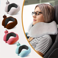 Memory Foam Travel Neck Pillow for Comfort & Support