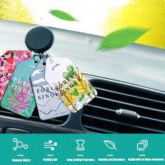 4pcs Car Air Freshener Hanging Scent Card Decoration